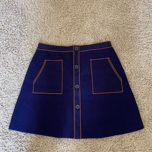 Sandro Navy Knit Mini Skirt 4